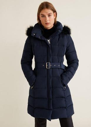 Зимовий пуховик mango р. xs, s куртка, курточка пух