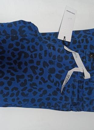 Женские брюки синие с принтом2 фото