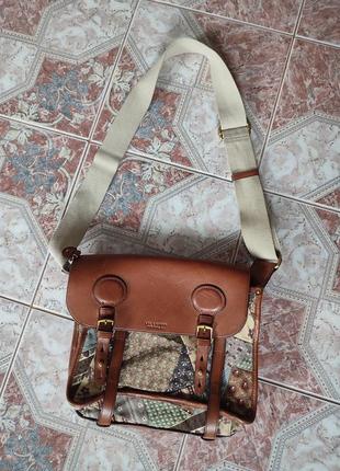 Винтажная сумка через плечо ralph lauren country в стиле пэчворк3 фото