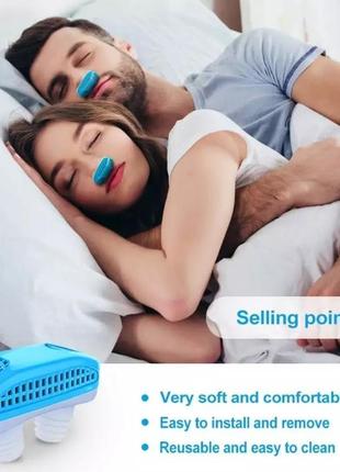 Антихрап і очищувач повітря 2 в 1 anti snoring and air purifier кліпса фільтр від хропіння1 фото