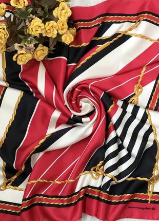 Люксовый ♥️👑♥️ шелковый платок nazareno gabrielli, италия.1 фото