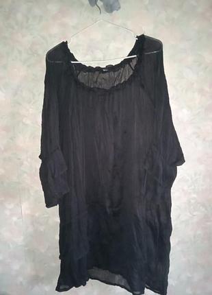 Туника  черная прозрачная