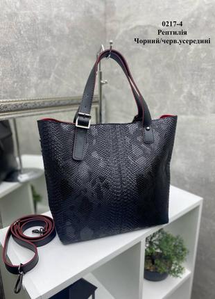 Эффектная стильная удобная трендовая сумочка из качественной турецкой экокожи со змеиным принтом1 фото