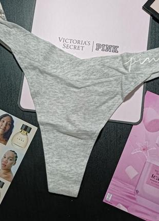 Акція від 3х шт бавовняні трусики стринги тонги р.м,л,хл victoria's secret виктория сикрет вікторія сікрет pink оригінал