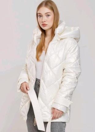 Alberto bini куртка белая женская жемчужная куртка8 фото
