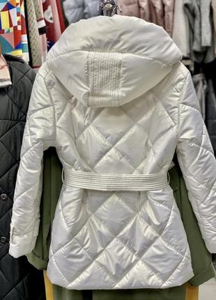 Alberto bini куртка белая женская жемчужная куртка3 фото
