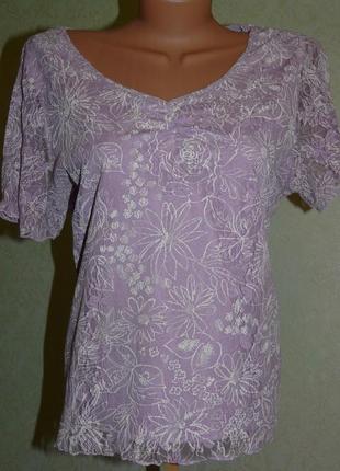 Летняя блузочка bonmarche гипюр /  сеточка / большой размер, марокко, м1 фото
