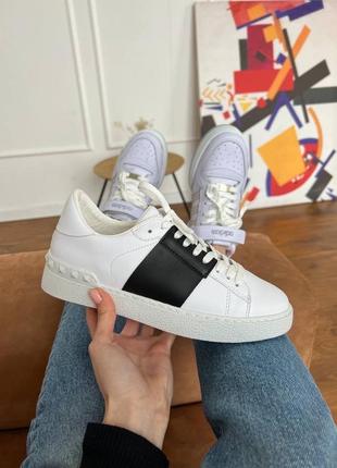 Кроссовки в стиле valentino garavani white/black4 фото