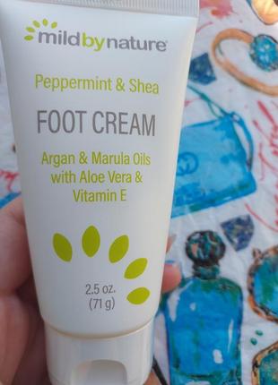 Крем для ног с перечной мятой и маслом ши от mild by nature foot cream