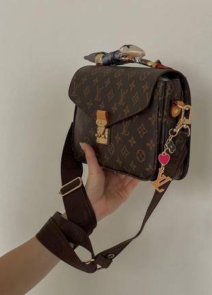 Жіноча сумка клатч шопер в стилі  louis vuitton metis brown