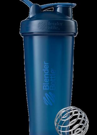 Бутылка - шейкер для спортивных коктейлей blenderbottle classic loop 28oz/820ml navy (original)2 фото