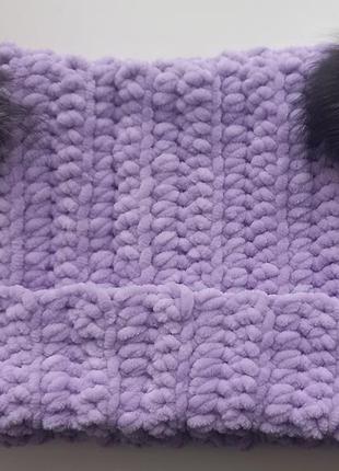 Дитяча плюшева шапка