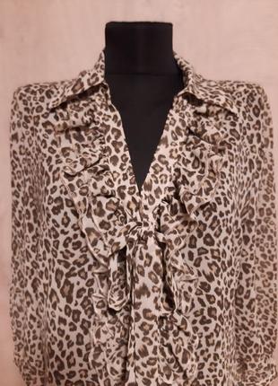 Блузка з леопардовим принтом2 фото