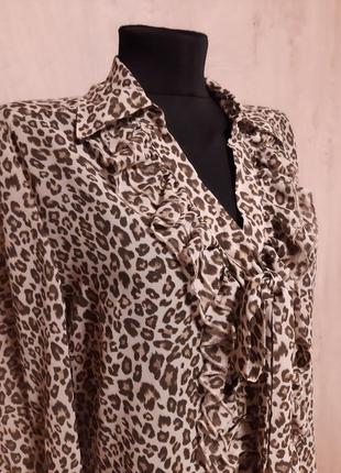 Блузка з леопардовим принтом3 фото