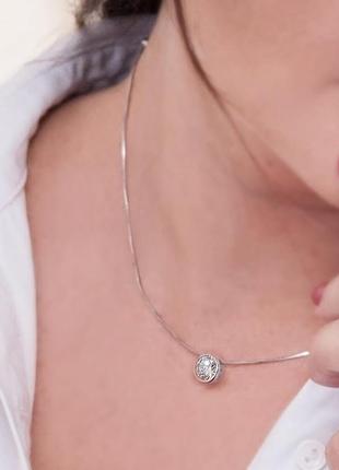 Срібне колье легкість 3