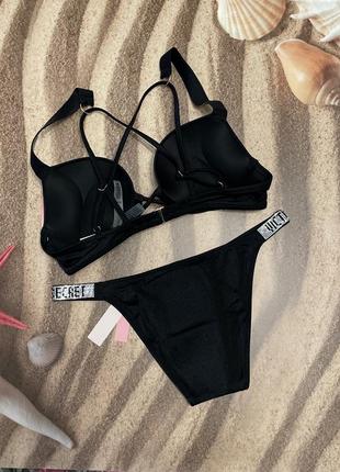 Купальник victoria's secret shine strap bombshell add-2-cups push-up top &amp; bikini bottom4 фото