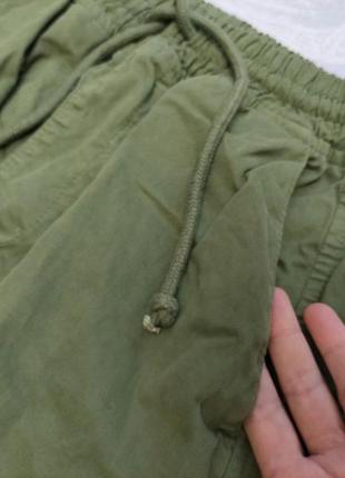 Мужские брюки карго зеленого цвета 100% cotton3 фото