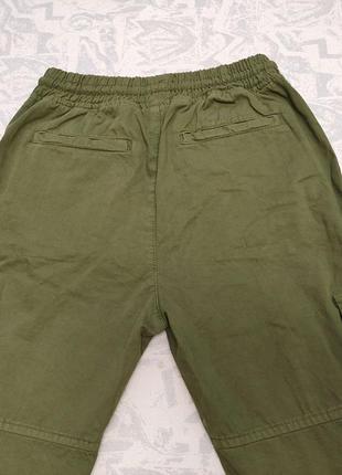 Мужские брюки карго зеленого цвета 100% cotton9 фото