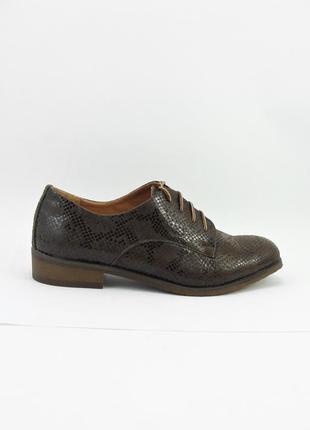Туфли-оксфорды классические кожаные (питон) натуральная кожа