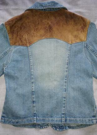 Пиджак джинсовый для девочки 9-12 лет4 фото