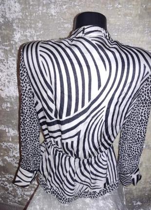 Блуза з анімалістичнтм тваринним принтом allsaints зебра гепард4 фото