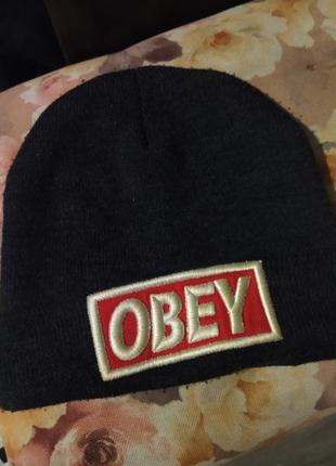 Шапка зима осень obey