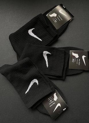 Чоловічі високі шкарпетки nike чорні найк 6 пар подарунковий набір шкарпеток3 фото