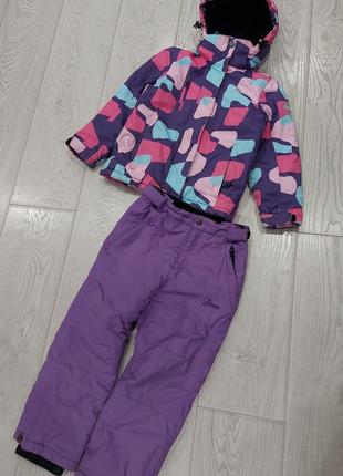 Зимний лыжный комбинезон, комплект disumer фиолет 4-6 лет3 фото