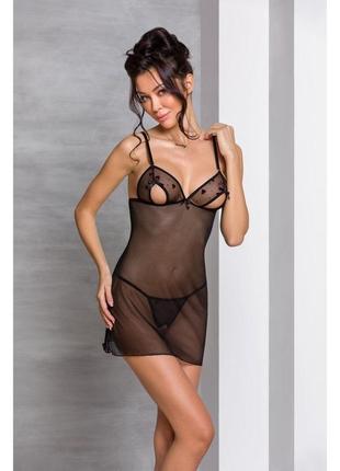 Lovelia chemise пеньюар сеточка шнуровка вырез,стринги