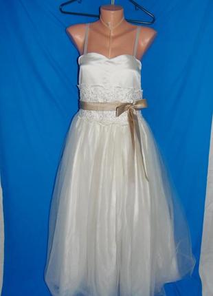 Свадебное платье,на выпускной р. xs-s1 фото