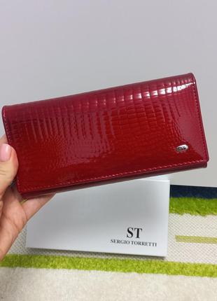 Жіночий шкіряний лаковий гаманець женский кожаный кошелек