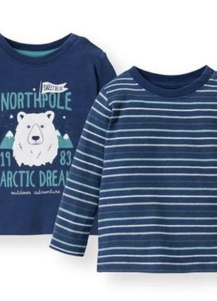 Набор двух хлопковых регланов на мальчика lupilu 6-12 месяцев.