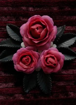 Брошь "зачарованные розы"1 фото