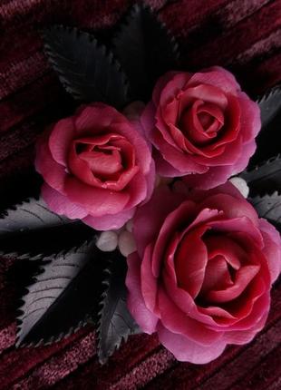 Брошь "зачарованные розы"4 фото