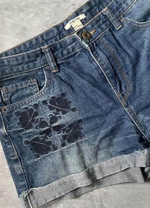 Шорти джинсові жіночі сині короткі3 фото