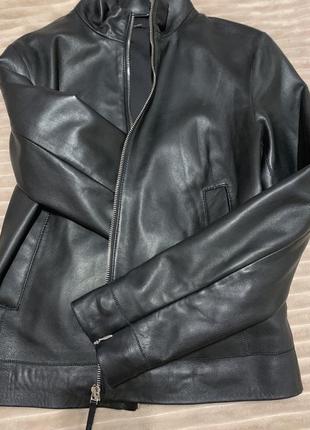 Кожаная куртка massimo dutti 4