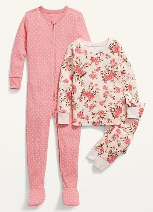 Трикотажна піжама для дівчинки  бренду  oldnavy (сша) 100% бавовна.