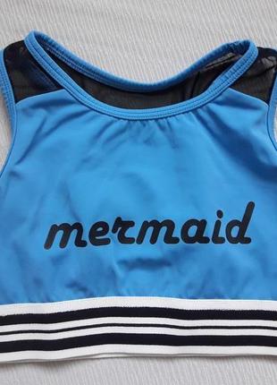 Суперовый спортивный топ с надписью mermaid1 фото
