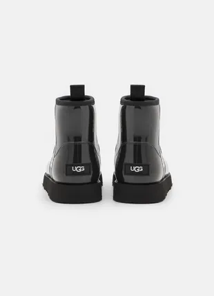 Женские резиновые угги ugg classic clear mini black3 фото