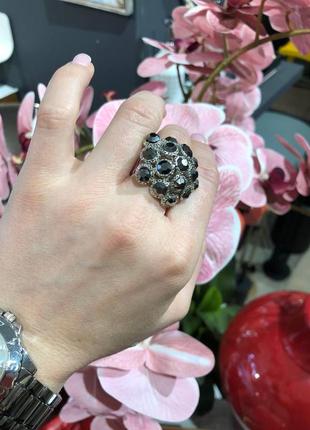 Перстень, кольцо сверкающее новое стильное, элитная бижутерия8 фото