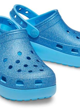 Сабо на платформе крокс crocs crocs cutie crush glitter,  с12, j3, j4,  j5, j6