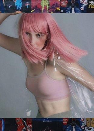 Майка топ топик американка вырез лодочкой высокий вырез спортивный бюстгальтер