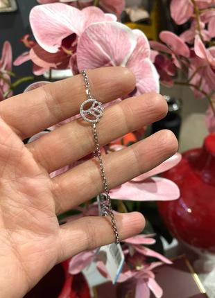 Серебряный браслет на ножку (цветок лотоса) серебро 9251 фото
