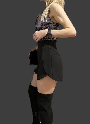 Miss selfridge shorts women black жіночі брючні шорти чорні літні легкі високі високий пояс2 фото