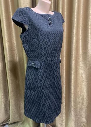 Платье чёрное george,  цвет - чёрный с красивым рельефным орнаментом размер 16 / 2xl4 фото