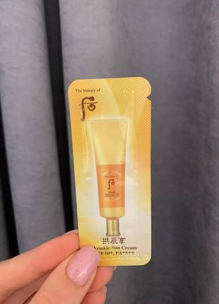 Сонцезахисний омолоджуючий the history of whoo wrinkle sun cream spf 50 1 мл