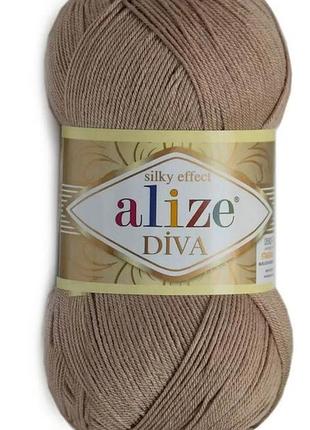Пряжа alize diva, беж №167