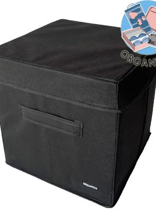 Короб із кришкою 30 х 30 х 30 х 30 см organize (чорний)
