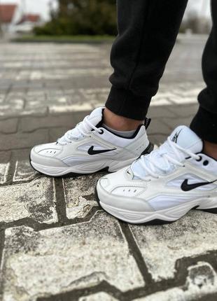 Чоловічі шкіряні кросівки nike m2k tekno white/black