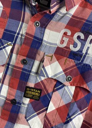 Мужская рубашка g-star tunnel phelps l/s check shirt5 фото